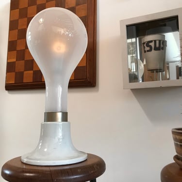 1970s Vintage Italian Pop Art Light Bulb Table Lamp
