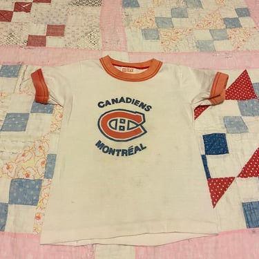 Vintage 80s Kids Montreal Canadiens Hockey Team T shirt tee NHL by TimeBa