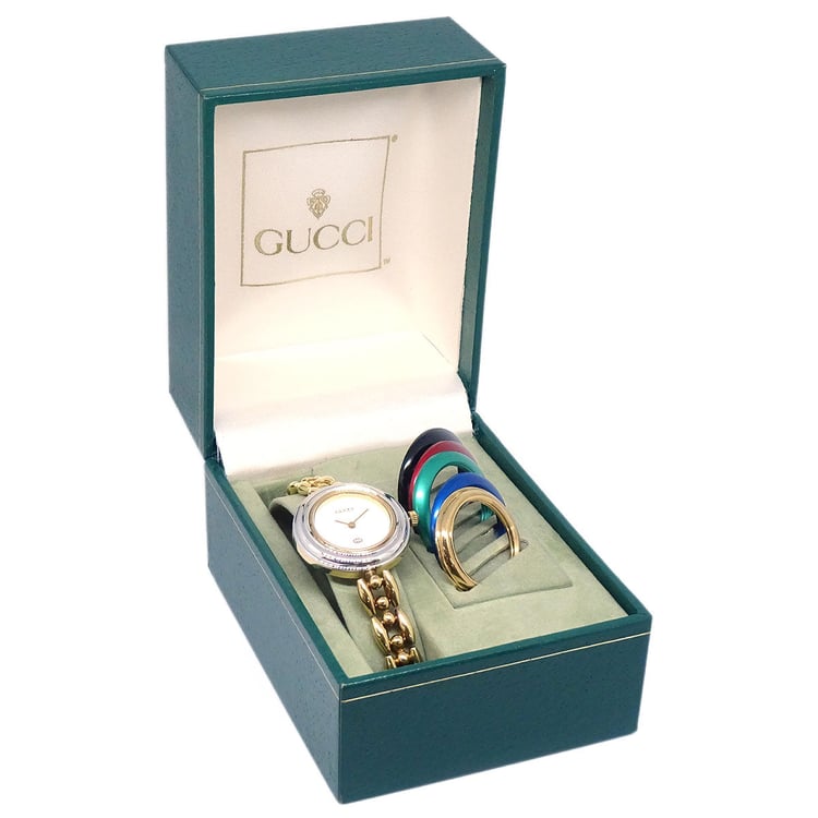 Gucci 11/12 Change Bezel Chameleon Quartz Watch SS | AMORE  display picture 1