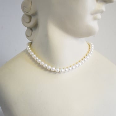 1960s Faux Pearl Bead Necklace 