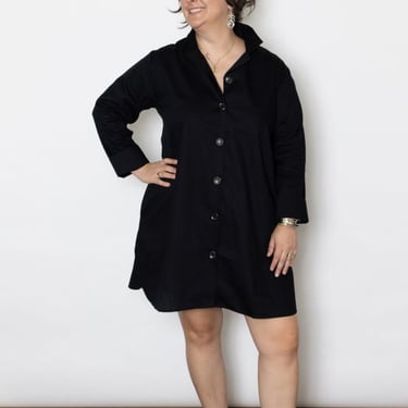 SBJ Austin Stacey Dress - Black Poplin