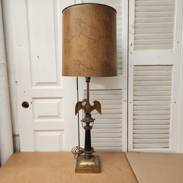 Vintage Brass Eagle Table Lamp
