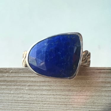 Chain Bronze Band - Lapis - Size 8.25