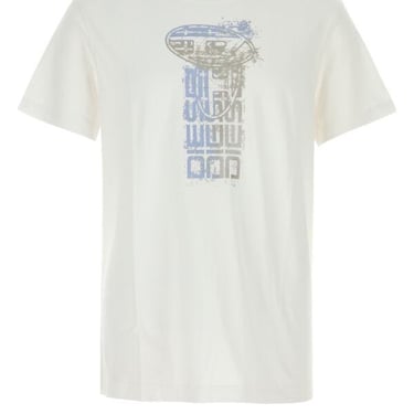 Diesel Men White Cotton T-Diegor T-Shirt