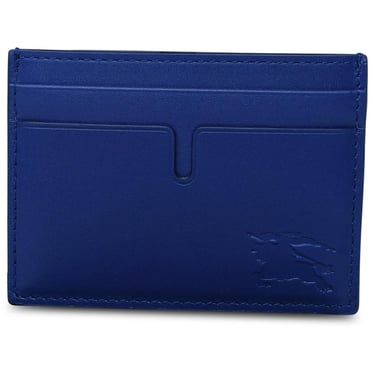 Burberry Blue Leather Cardholder Woman