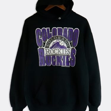 Vintage 1992 MLB Colorado Rockies Hoodie Sweatshirt Sz L