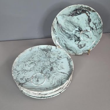 One Santa Anita Ware Turquoise Mist 10.25" Saucer Dinner Plate (Multiples Available) 