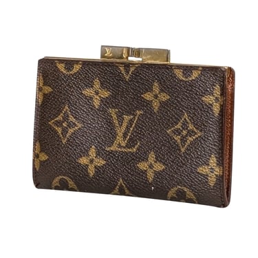 Louis Vuitton - Brown Monogram French Kisslock Wallet