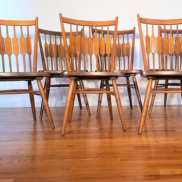 Mid Century Drexel Centennial Set of Six Dining Chairs 