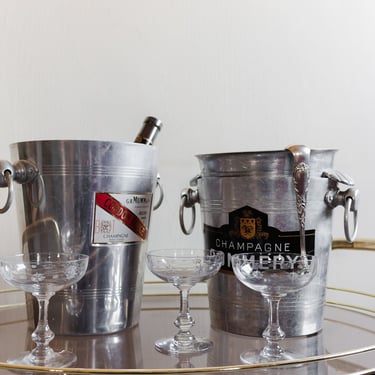 vintage French aluminum champagne buckets