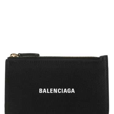 Balenciaga Woman Black Leather Card Holder