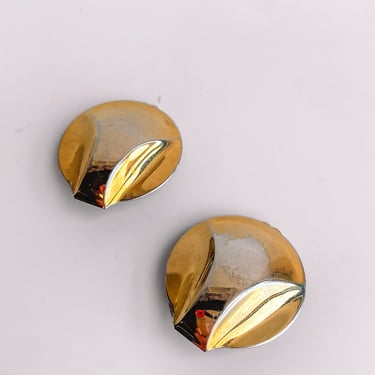 Vintage Gold Convex Shape Earrings