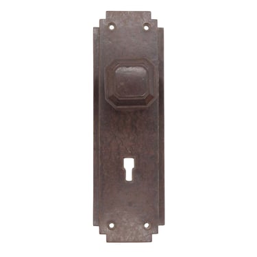 Art Deco Brown Bakelite Square Door Knob Set