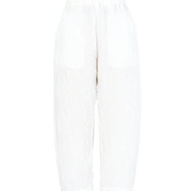 Issey Miyake Pleats Please Textured White Pants