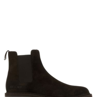 Common Projects Man Dark Brown Suede Ankle Boots