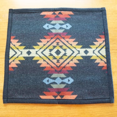 Pair - Reversible Placemats/Meditation or Prayer Alter Cloths with genuine PENDLETON WOOL - Pueblo Dwelling - Handcrafted in Portland 