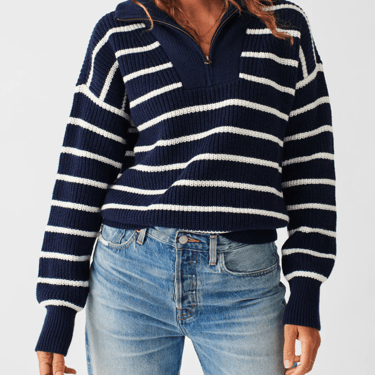 Mariner Sweater in Navy Multi