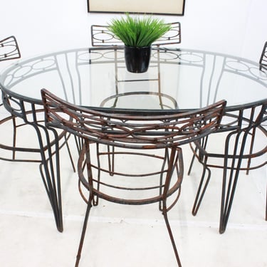 Mid Century Modern patio dining set  | 