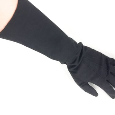 1960s/50s long black gloves 