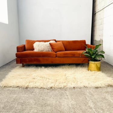 Orange Velvet Couch