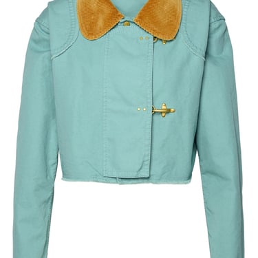 Fay 2 Ganci' Turquoise Cotton Jacket Woman