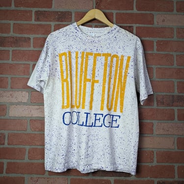 Vintage 90s Bluffton College ORIGINAL Collegiate Tee - Large 