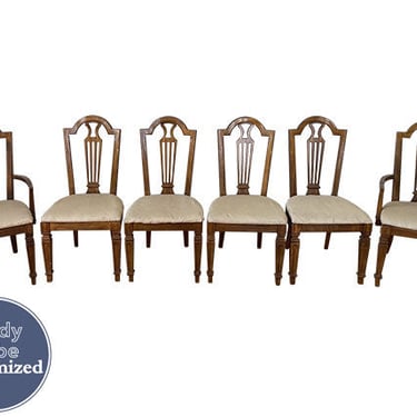 21" Unfinished Vintage Chair Set of 6 #08119