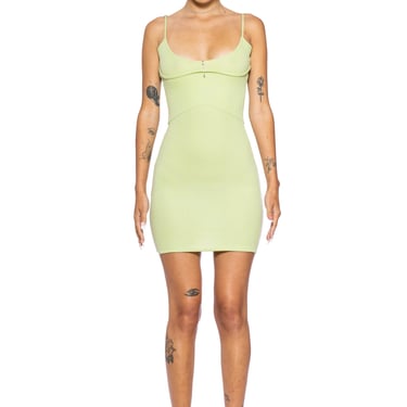 DOUBLE LAYER LOW BACK TANK DRESS IN MATCHA RIB