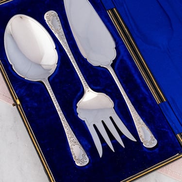 Antique English Silverplate 3-piece Serving Set