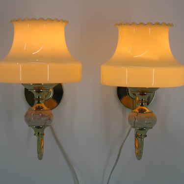 1970s Pair of Wall Lamps ,Czechoslovakia 