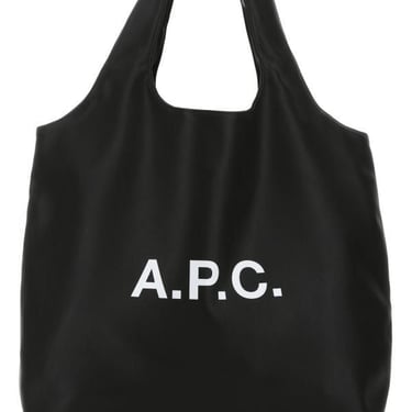 A.P.C. Unisex Black Synthetic Leather Shopping Bag