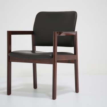 Vintage Danish Rosewood and Leather Desk Chair by Erik Wortz, 1960s.