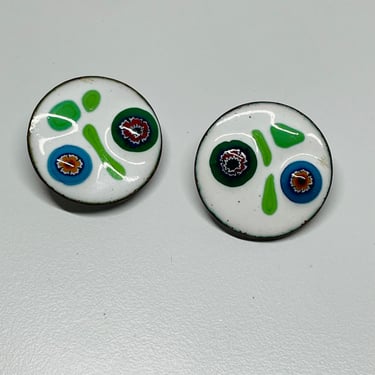 Modern Art Ceramic Clip Earrings