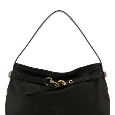 Miu Miu Women Black Nappa Leather Aventure Shoulder Bag
