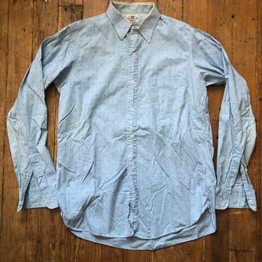 1950s Brent Selvedge Formal Shirt Medium Large 