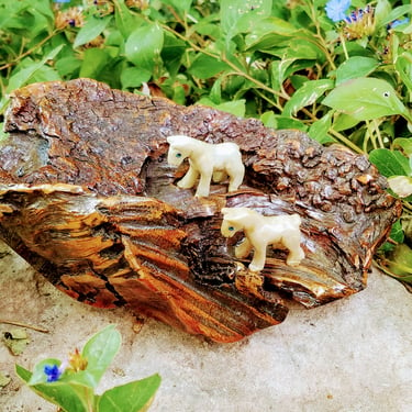 Vintage Wood Sculpture~Horse Sculpture~Two Horses Mounted on Natural Wood Tree Root~Animal Sculpture~Living Room Art~JewelsandMetals 