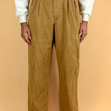 Vintage Calvin Klein Sport Brown Union Made Pleated Trousers Pants 33x28 34x28 35x28 Small Medium 