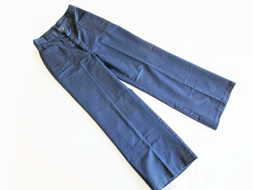 70s Dark Wash Cut Off Sailor Jeans - Medium, 28.5