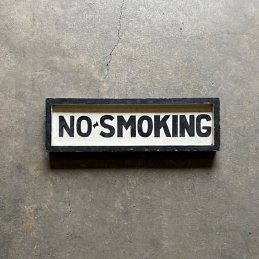 Vintage Hand Painted ‘No Smoking’ Wood Sign 