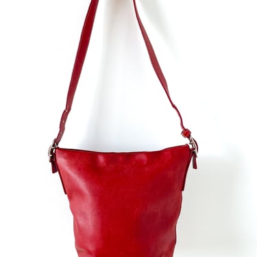 Y2K Red Coach Bucket Bag  - 9186