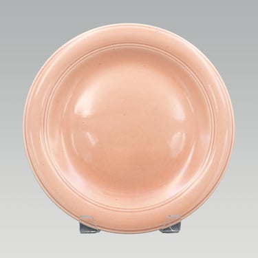 Vernon Kilns Early California Pink Chop Plate | Vintage California Pottery Mid Century Modern Dinnerware 