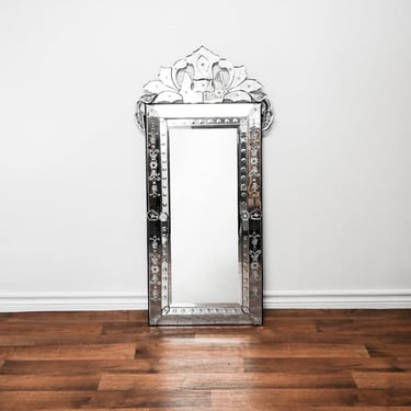 vintage vertical venetian mirror