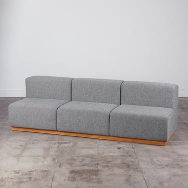 Giancarlo Piretti Style Modern Cubic Three Seater Sofa 