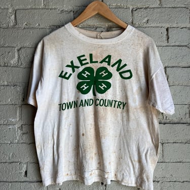 Med, 1960s 4-H Exeland Town and Country T-Shirt, Vintage, Cotton 