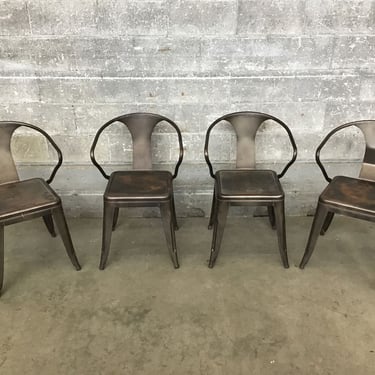 Rustic Steel Chairs [4] (Seattle)