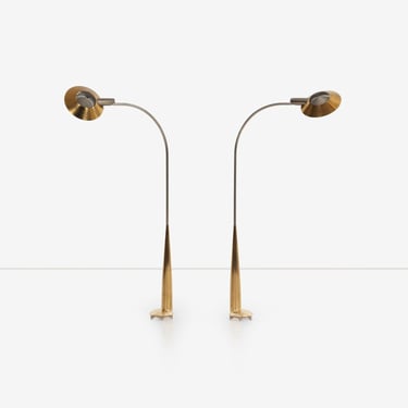 Cedric Hartman Low Profile Floor Lamps Solid Brass 1978