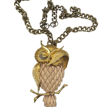 1970’s Luca Razza Bashful Owl Necklace