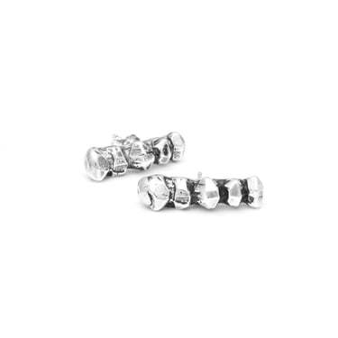 STERLING NUGGET BAR EARRINGS