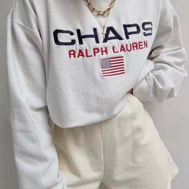 90s Embroidered Chaps Ralph Lauren Sweatshirt