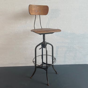 Industrial Drafting Swivel Stool By Toledo Metal Furniture Co.